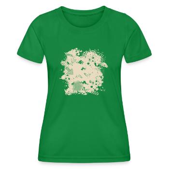 Vector background de - Frauen Funktions-T-Shirt - Kelly Green - Vorne - AI Model Female 172 dark (172cm)