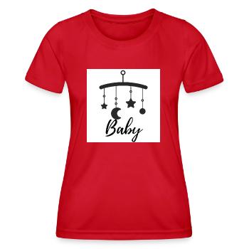baby - Women's Functional T-Shirt - red - Front - AI Model Female 172 dark (172cm)
