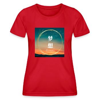 Rêves Coucher de soleil - T-shirt sport Femme - rouge - Devant - AI Model Female 172 dark (172cm)