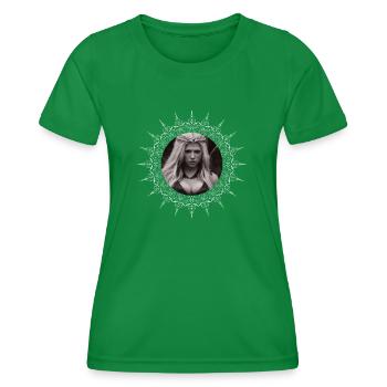 Shield Maiden Viking Warrior Middle Ages - Women's Functional T-Shirt - kelly green - Front - AI Model Female 172 dark (172cm)