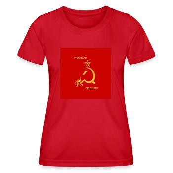 Comrade Cthulhu - Women's Functional T-Shirt - red - Front - AI Model Female 172 dark (172cm)
