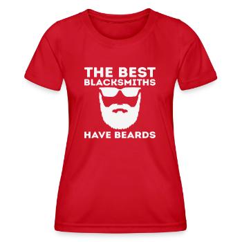 Les meilleurs forgerons ont des barbes - T-shirt sport Femme - rouge - Devant - AI Model Female 172 dark (172cm)