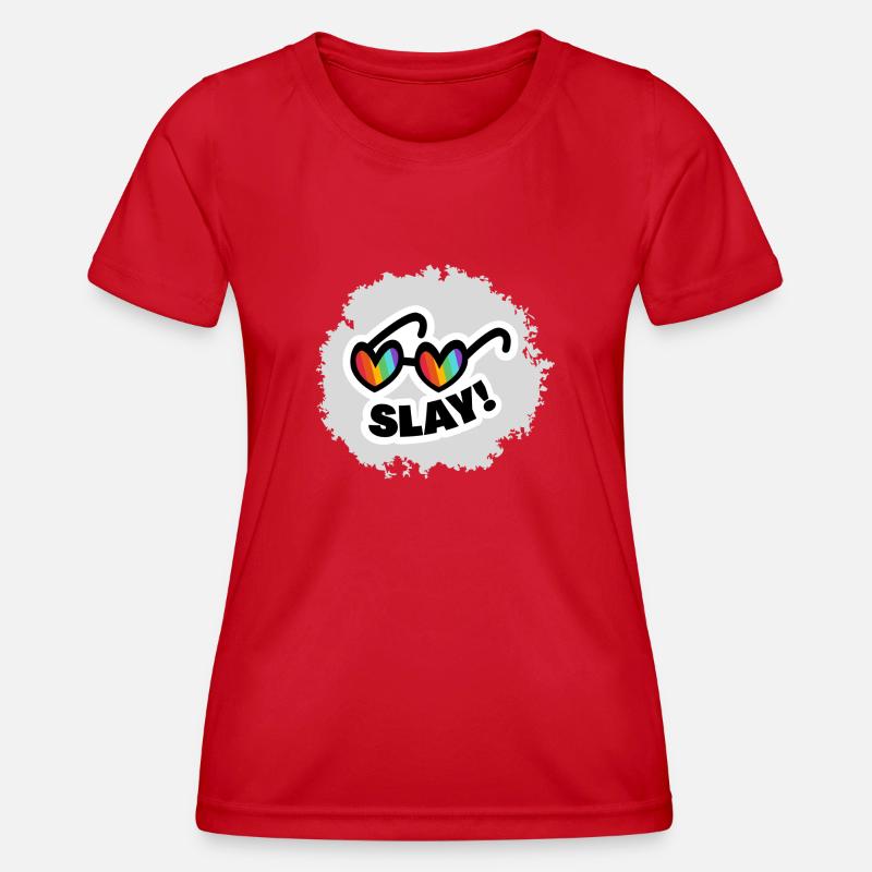 Rainbow Slay! - Women's Functional T-Shirt - red