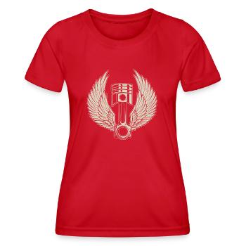 PISTON MER - T-shirt sport Femme - rouge - Devant - AI Model Female 172 dark (172cm)