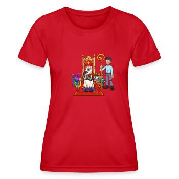 Saint Nicholas With Kid - Women's Functional T-Shirt - red - Front - AI Model Female 172 dark (172cm)