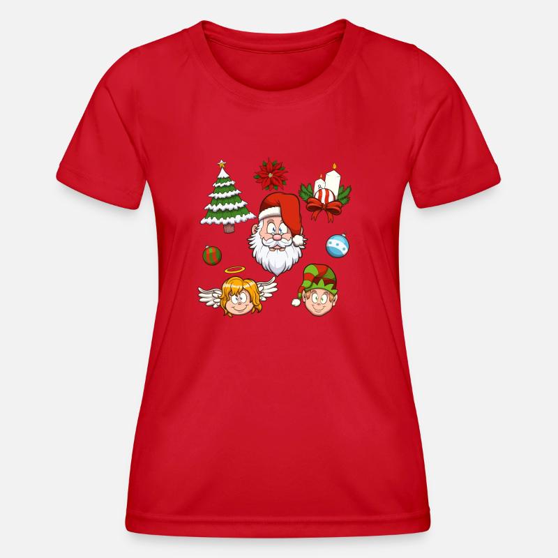 Christmas Elements - Women's Functional T-Shirt - red