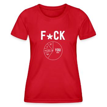 Expressive Euphemisms: The 'Fck Spectrum' in weiss - Frauen Funktions-T-Shirt - Rot - Vorne - AI Model Female 172 dark (172cm)