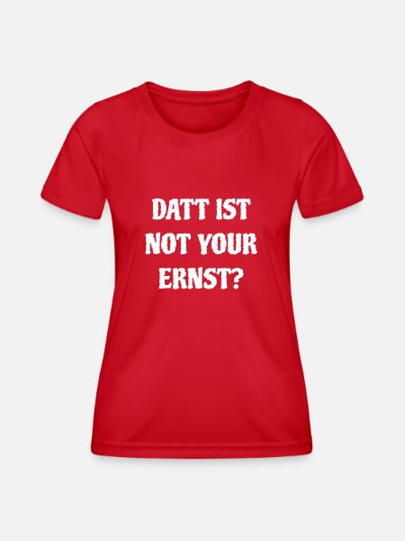 Ernst - Frauen Funktions-T-Shirt - Rot
