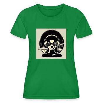 Dans la bonne humeur ! - T-shirt sport Femme - vert - Devant - AI Model Female 172 dark (172cm)