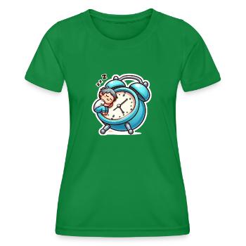 Wecker und Schlafen - Frauen Funktions-T-Shirt - Kelly Green - Vorne - AI Model Female 172 dark (172cm)