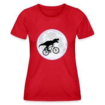 Mond - Frauen Funktions-T-Shirt - Rot - Vorne - AI Model Female 172 dark (172cm)
