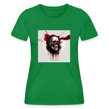Horror Chic: Stylisches T-Shirt für Halloween-Fans - Frauen Funktions-T-Shirt - Kelly Green - Vorne - AI Model Female 172 dark (172cm)
