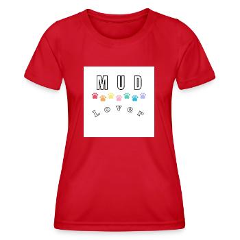 Schmutzige Hunde - Frauen Funktions-T-Shirt - Rot - Vorne - AI Model Female 172 dark (172cm)