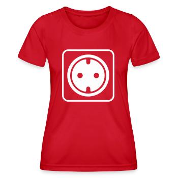 Socket icon - Women's Functional T-Shirt - red - Front - AI Model Female 172 dark (172cm)