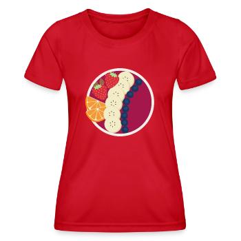 Bol de smoothie aux baies - T-shirt sport Femme - rouge - Devant - AI Model Female 172 dark (172cm)