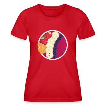 Bol de smoothie - T-shirt sport Femme - rouge - Devant - AI Model Female 172 dark (172cm)
