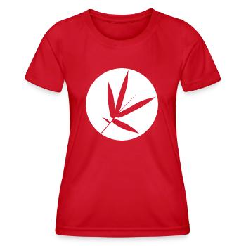 bamboo leaf - Women's Functional T-Shirt - red - Front - AI Model Female 172 dark (172cm)