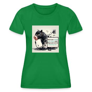 Donner unter Strom - Frauen Funktions-T-Shirt - Kelly Green - Vorne - AI Model Female 172 dark (172cm)