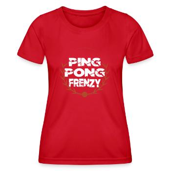 table tennis skills humor rapid acceleration jokes - Frauen Funktions-T-Shirt - Rot - Vorne - AI Model Female 172 dark (172cm)