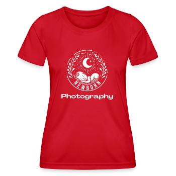 Croquis de nouveau-né - T-shirt sport Femme - rouge - Devant - AI Model Female 172 dark (172cm)