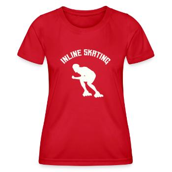 Roller - T-shirt sport Femme - rouge - Devant - AI Model Female 172 dark (172cm)