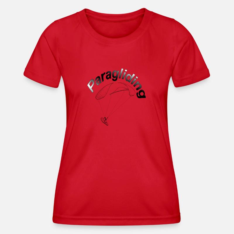Paragliding - Women's Functional T-Shirt - red