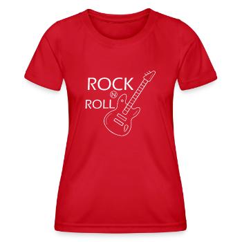 Rock Music Rock and Roll - Women's Functional T-Shirt - red - Front - AI Model Female 172 dark (172cm)