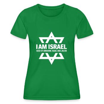 Pride Israelite: Seeds of Abraham, Isaac and Jacob - Women's Functional T-Shirt - kelly green - Front - AI Model Female 172 dark (172cm)