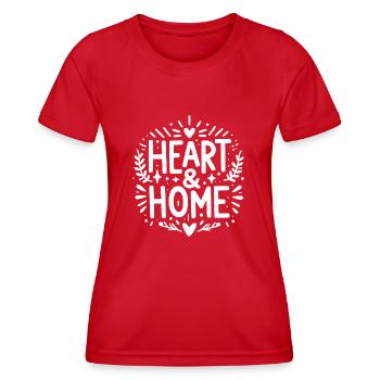 Herz und Heimat - Frauen Funktions-T-Shirt - Rot - Vorne - AI Model Female 172 dark (172cm)