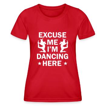 Dancing Dance Music - Frauen Funktions-T-Shirt - Rot - Vorne - AI Model Female 172 dark (172cm)