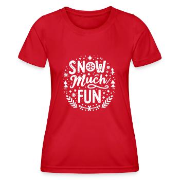 Schnee macht viel Spaß - Frauen Funktions-T-Shirt - Rot - Vorne - AI Model Female 172 dark (172cm)