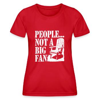 Mieux vaut rester pour soi - T-shirt sport Femme - rouge - Devant - AI Model Female 172 dark (172cm)