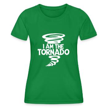 Ich bin der Tornado - Frauen Funktions-T-Shirt - Kelly Green - Vorne - AI Model Female 172 dark (172cm)