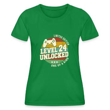 Vintage Né(e) un mois de 2000 anniversaire - T-shirt sport Femme - vert - Devant - AI Model Female 172 dark (172cm)