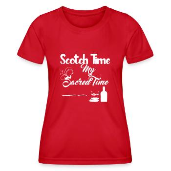 Scotch Time Design - Frauen Funktions-T-Shirt - Rot - Vorne - AI Model Female 172 dark (172cm)