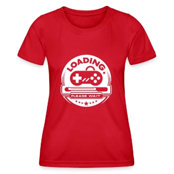 Loading Please Wait - Women's Functional T-Shirt - red - Front - AI Model Female 172 dark (172cm)