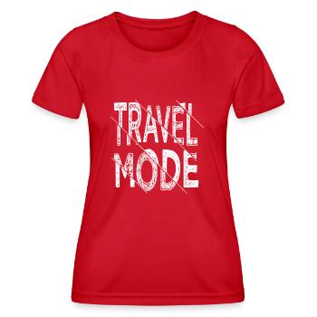 jokes france hiking gift idea funny quote present - Women's Functional T-Shirt - red - Front - AI Model Female 172 dark (172cm)