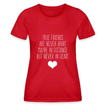 True Friends Are Never Apart - Lockdown Amis - T-shirt sport Femme - rouge - Devant - AI Model Female 172 dark (172cm)