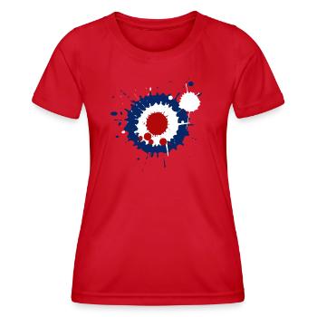 Farbspritzer Modsign - Frauen Funktions-T-Shirt - Rot - Vorne - AI Model Female 172 dark (172cm)