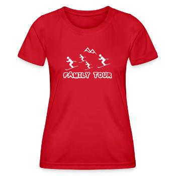 Family Tour - Frauen Funktions-T-Shirt - Rot - Vorne - AI Model Female 172 dark (172cm)