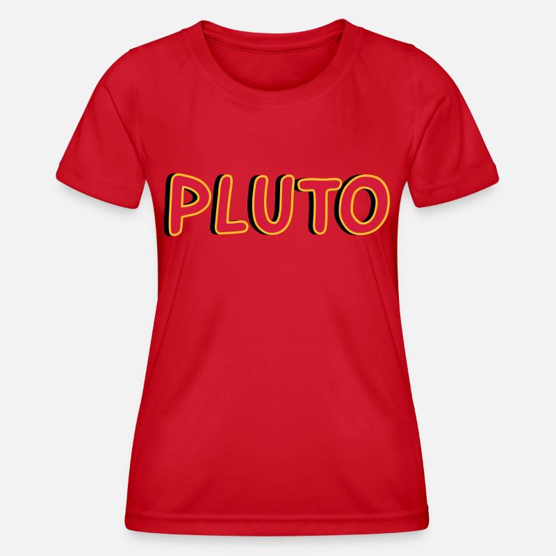 PLUTO Astro Text - Women's Functional T-Shirt - red