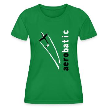 Segelflugzeug Segelfliegen Segelflieger Kunstflug - Frauen Funktions-T-Shirt - Kelly Green - Vorne - AI Model Female 172 dark (172cm)