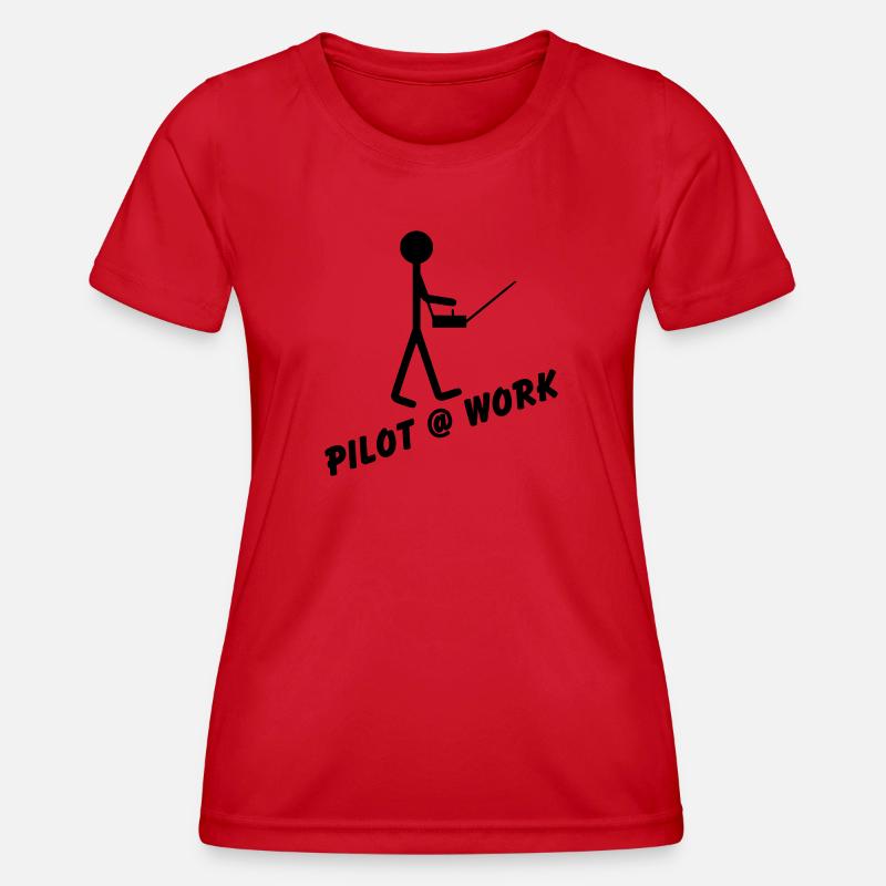 Pilot @ Work - Women's Functional T-Shirt - red