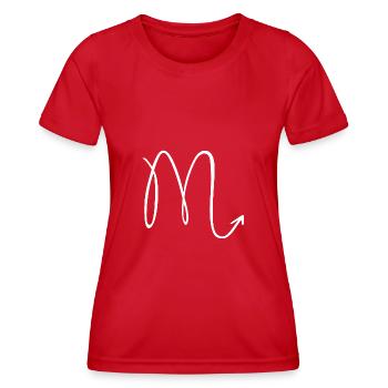 Sternzeichen Skorpion - Frauen Funktions-T-Shirt - Rot - Vorne - AI Model Female 172 dark (172cm)