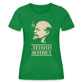 Lenin Lives - Women's Functional T-Shirt - kelly green - Front - AI Model Female 172 dark (172cm)