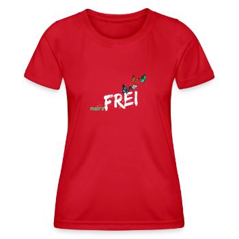 narzfrei weiß - Frauen Funktions-T-Shirt - Rot - Vorne - AI Model Female 172 dark (172cm)