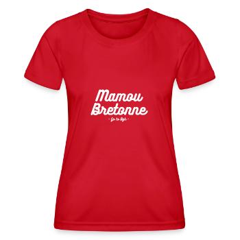 mamou bretonne blanc - T-shirt sport Femme - rouge - Devant - AI Model Female 172 dark (172cm)