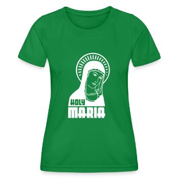 Holy Mary - Women's Functional T-Shirt - kelly green - Front - AI Model Female 172 dark (172cm)