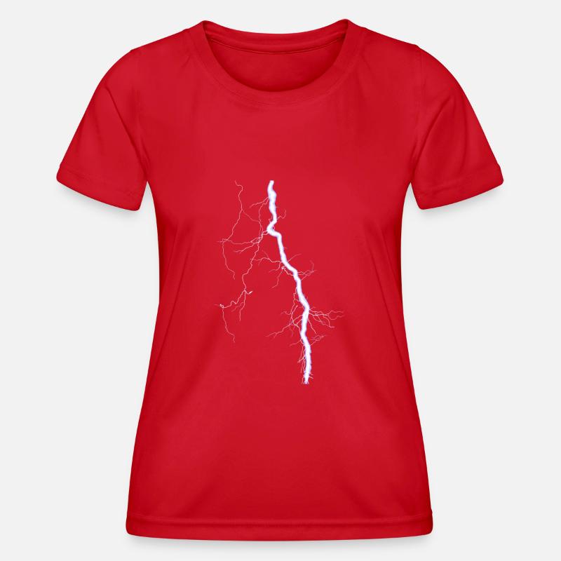 Lynblå - Funktionsshirt til damer - rød