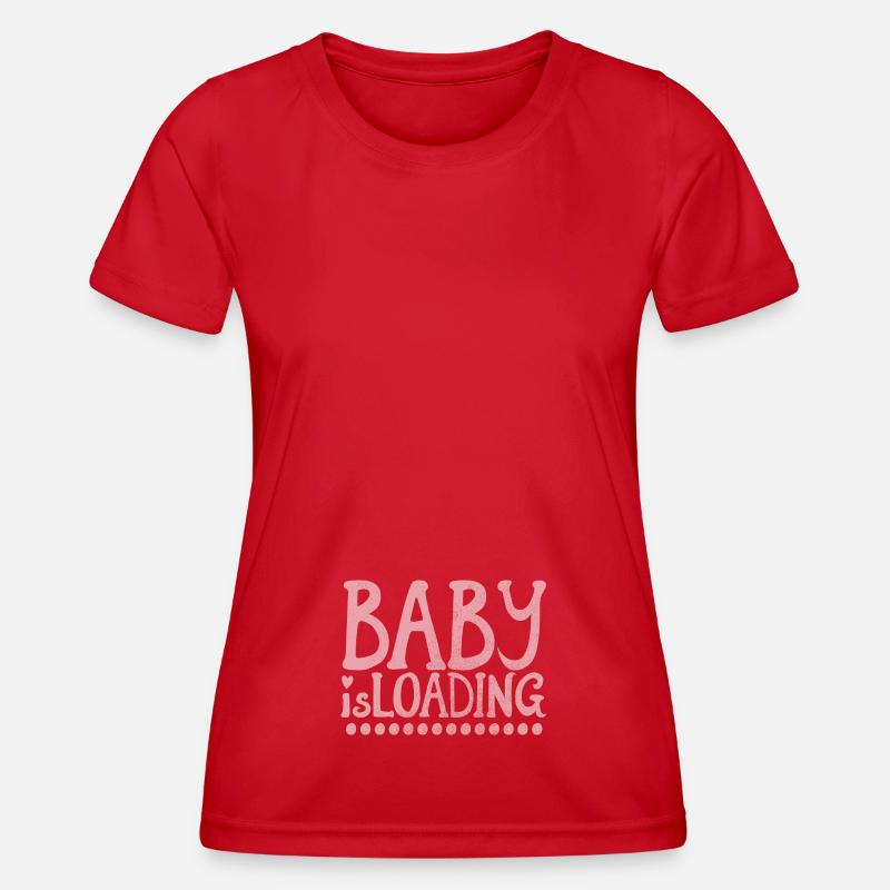 Baby is Loading - Women's Functional T-Shirt - red